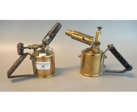 Two vintage Primus, Sweden Veritas paraffin blow torches: MK1 and no. 85 block torch. (2)(B.P. 21% + VAT) 