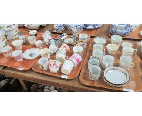 Collection of predominantly 19th century teacups, and tea-bowls various, some from the Audrey White Collection, to include: 2