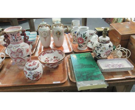 Two trays of Mason's Ironstone to include: Mason's Ironstone 'Mandalay Red' bowl and lidded ginger jar together with Mason's 