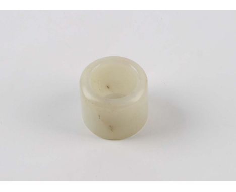 A Chinese mutton fat jade archer's ring, 3cms diameter.Condition Reportgood condition no chips or cracks