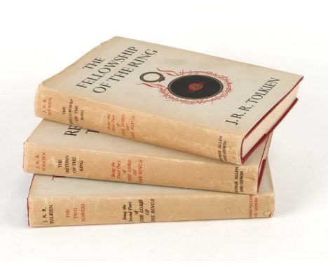 Tolkien (JRR) - The Lord of the Rings - three volumes, The Fellowship of the Ring (12th impression); the Two Towers (9th impr