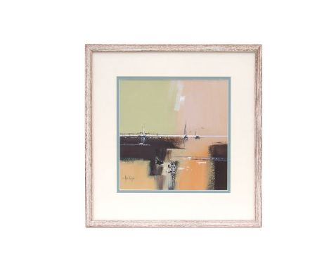 Allan Morgan (British b1952) - Seascape with Sailing Vessels - watercolour, signed lower left, framed &amp; glazed, 29 by 29c