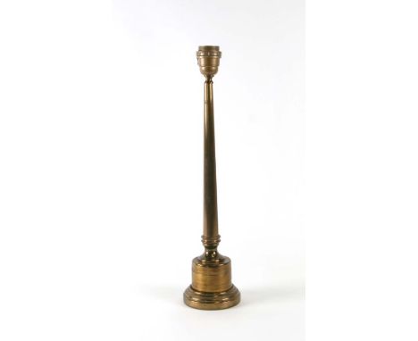 A French brass table lamp, 38cms high.