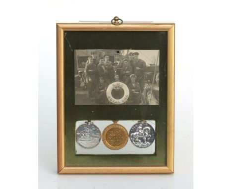 A WWI Royal Navy trio medal group awarded to 'S.S. 8565 W R Wills ORD R.N' mounted in a presentation case.