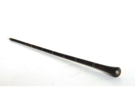 A sectional horn swagger stick, 56cms long.