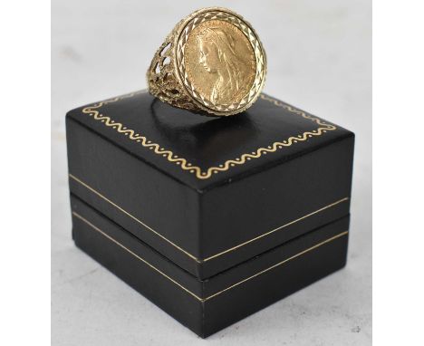 A Victorian full sovereign, 1896, in 9ct ring mount, size R, approx 13.3g.