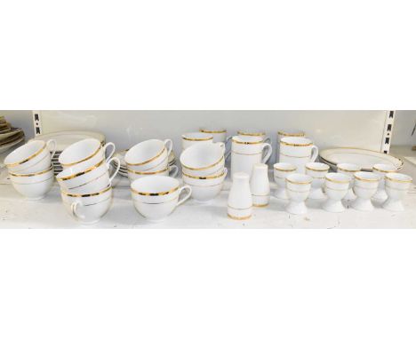 A small quantity of Trade Winds tableware comprising eleven teacups, six mugs, eight egg cups, two large bowls, four saucers,