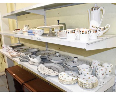 A large quantity of sundry ceramics and part dinner/tea service, also Spode, Minton, Royal Tuscan, Royal Doulton, etc.