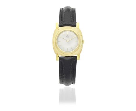 Ebel. A 14K gold manual wind wristwatchDate: Circa 1970Movement: 17-jewel Cal.78 manual windDial: Silvered, applied gilt bato