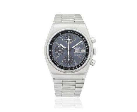 Omega. A stainless steel automatic calendar chronograph bracelet watchModel: SpeedmasterReference: ST 376.0804Date: Circa 197