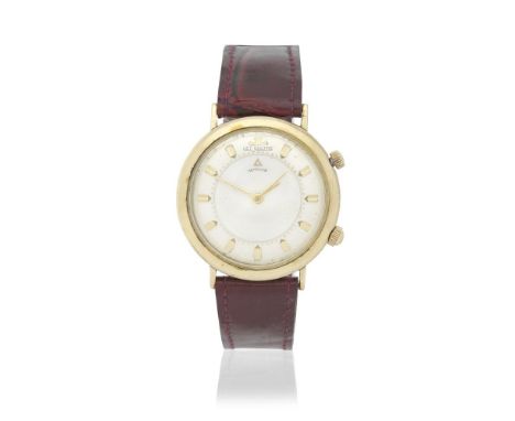 LeCoultre. A 10K gold filled manual wind alarm wristwatchModel: MemovoxDate: Circa 1960Movement: 17-jewel Cal.K814 manual win