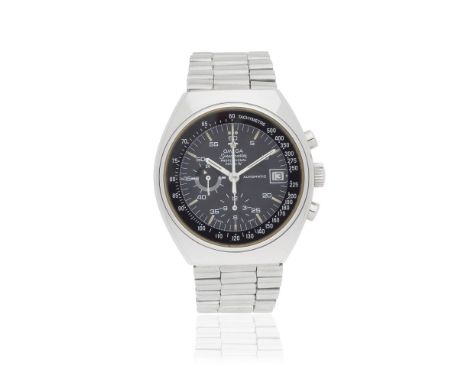 Omega. A stainless steel automatic calendar chronograph bracelet watchModel: Speedmaster Mark IVReference: 176.009Date: Circa