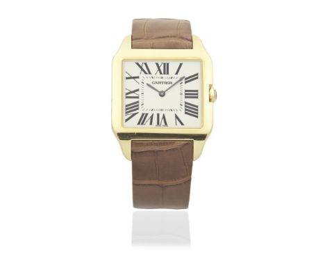 Cartier. An 18K gold manual wind rectangular wristwatchModel: Santos DumontReference: 2649Date: Purchased 30th September 2013