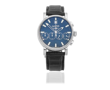 Eberhard &amp; Co. A stainless steel automatic calendar chronograph wristwatch with 24 hour indicationModel: Chrono 4Referenc