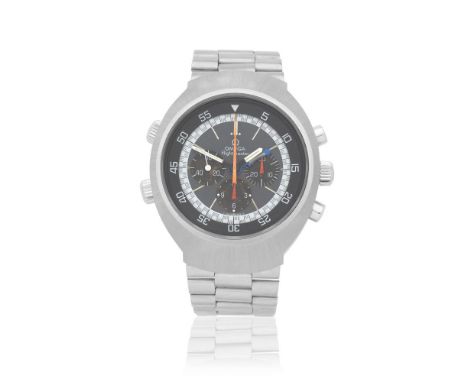 Omega. A stainless steel manual wind chronograph bracelet watchModel: FlightmasterReference: 145.026Date: Circa 1977Movement: