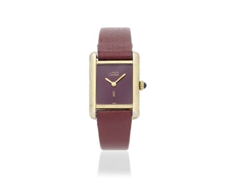Cartier. A gold plated silver manual wind wristwatchModel: Must de CartierDate: Circa 1990Movement: 17-jewel Cal.78-1 manual 