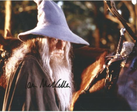 Ian McKellen signed 10x8 colour photo as Gandalf in The Lord of the Rings. Good Condition. All autographs are genuine hand si