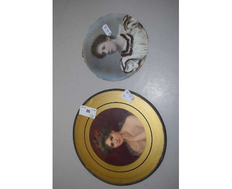 Two miniature portrait prints