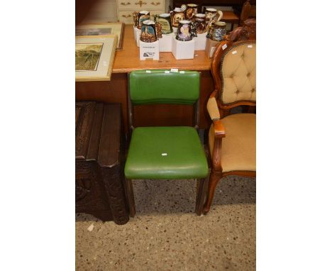 Three vintage stacking school chairs