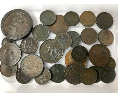 Collection Of Mainly GB XIX Century Coins, including William IV Farthings, George III Half Pennies, George IV Farthings, 1797