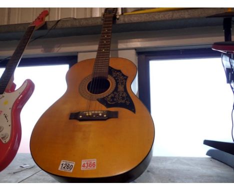 Kay model K-320 acoustic guitar, damage to machine heads. Not available for in-house P&amp;P 