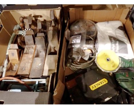 Two boxes of vintage tools. Not available for in-house P&amp;P 