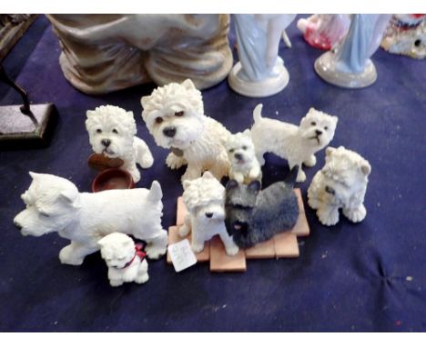 Eight Leonardo Collection Scottie dogs. UK P&amp;P Group 2 (£20+VAT for the first lot and £4+VAT for subsequent lots) 