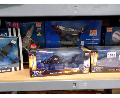 Six boxed Easy-Model 1/72, 1/48 and 1/144 scale models, new old stock, excellent condition. UK P&amp;P Group 1 (£16+VAT for t