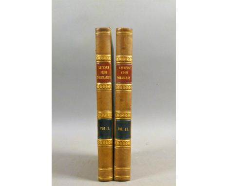 Dawson (Turner), ACCOUNT OF A TOUR IN NORMANDY…, FIRST EDITION, 2 vol., 50 engraved plates, contemporary half calf over patte