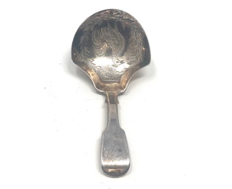 Antique Georgian silver tea caddy spoon 