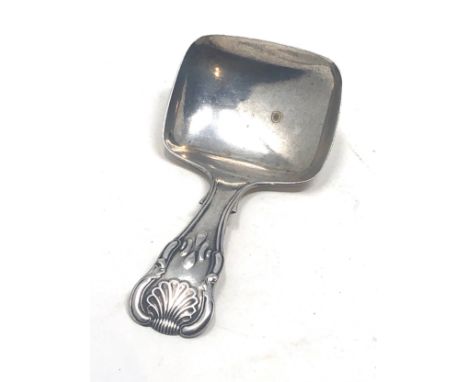 Antique Georgian silver tea caddy spoon Birmingham silver hallmarks 