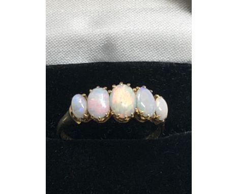 An antique 18ct gold opal ring 