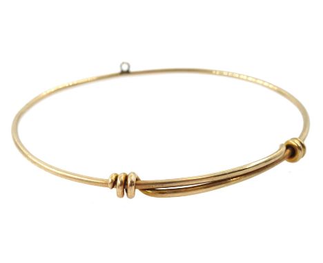 14ct gold sliding bangle testedCondition Report:Approx 6.5gm, inner circumference approx 17cm (adjustable)