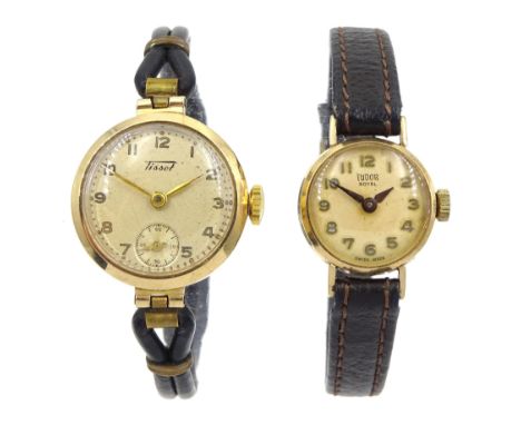 Tudor Royal 9ct gold ladies manual wind wristwatch, Birmingham 1964 and a Tissot 9ct gold ladies manual wind wristwatch, hall
