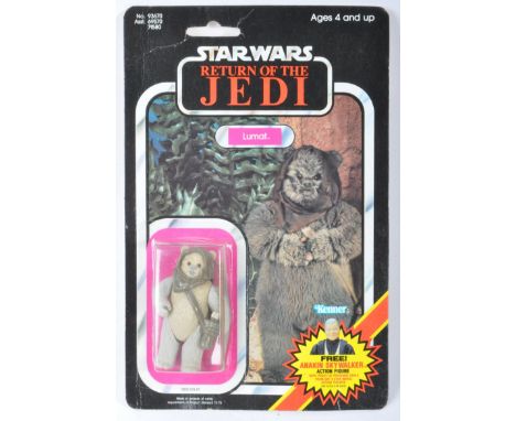 Star Wars - An original vintage 1984 ' Last 17 ' Kenner made Star Wars carded MOC action figure ' Lumat ' (Ewok). Factory sea