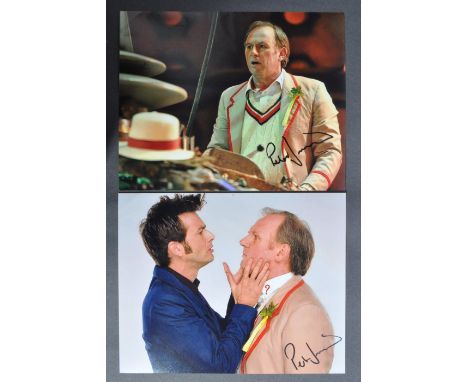 Doctor Who - Peter Davison (Fifth Doctor) - x2 autographed 8x10" colour photographs from the Comic Relief special mini-episod