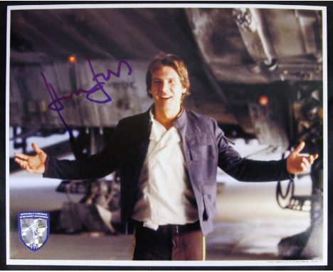 Star Wars - Harrison Ford (Han Solo) - a high quality 8x10" colour Official Pix photograph of Ford in the franchise. Signed n