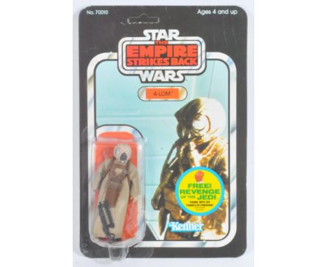 Star Wars - An original vintage 1982 Kenner made Star Wars carded MOC action figure ' 4-LOM '. Factory sealed upon its origin