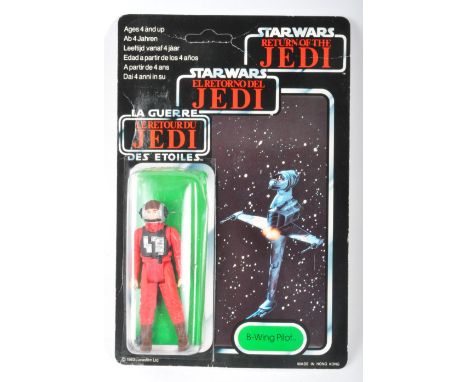Star Wars - An original vintage 1983 Palitoy made Star Wars carded MOC action figure ' B Wing Pilot '. Factory sealed upon it