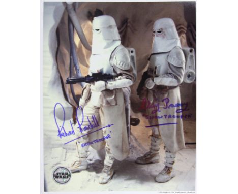 Star Wars - Empire Strikes Back - Richard Bonehill (1948-2015) and Chris Parsons - Snowtroopers - dual autographed 8x10" Offi