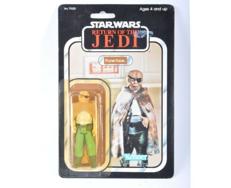 Star Wars - An original vintage 1983 Kenner made Star Wars carded MOC action figure ' Prune Face '. Factory sealed upon its o