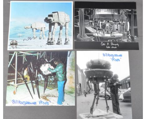 Star Wars - Crew - a collection of x4 autographed 8x10" colour photographs from the franchise, each signed by a relevant crew