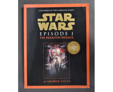 Star Wars - Episode I - The Phantom Menace - a unique multi-signed Official ' Complete Script ' book from the movie, signed b