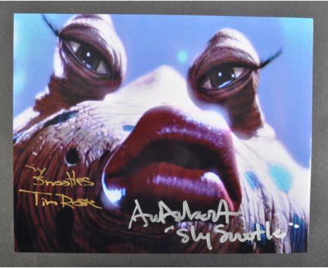 Star Wars - Sy Snootles - dual signed 8x10" colour photograph from the movie, signed by Tim Rose (Puppeteer) and Annie Arboga