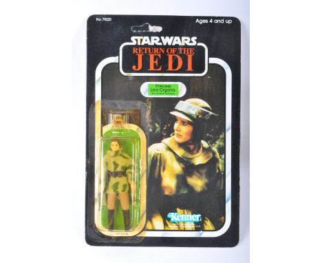 Star Wars - An original vintage 1984 Kenner made Star Wars carded MOC action figure ' Princess Leia Organa (In Combat Poncho)