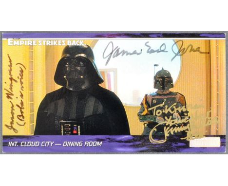Star Wars - James Earl Jones, Jeremy Bulloch (1945-2020) and Jason Wingreen (1920-2015) -The Empire Strikes Back - scarce tri