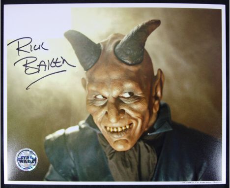 Star Wars - Rick Baker (Creature Effects Crew / Supervisor) - an Official Pix autographed 8x10" colour photograph, signed in 