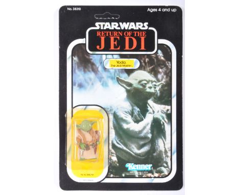 Star Wars - An original vintage 1983 Kenner made Star Wars carded MOC action figure ' Yoda - The Jedi Master '. Factory seale