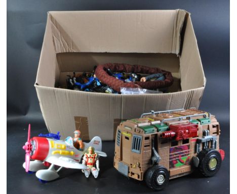 Action Figures - a large collection of assorted action figures to include; Kenner The Real Ghostbusters Ecto-Bomber and actio