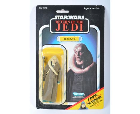 Star Wars - An original vintage 1983 Kenner made Star Wars carded MOC action figure ' Bib Fortuna '. Factory sealed upon its 